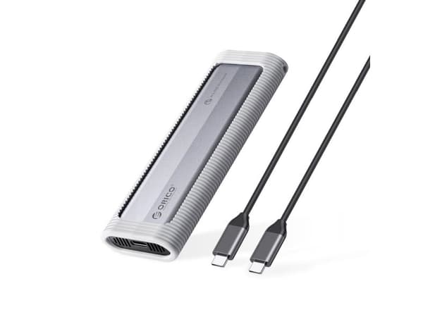 M.2 NVME/NGFF USB-C 6Gbps/10Gbps -asemapaikka - harmaa