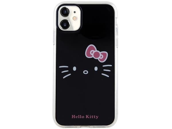Hello Kitty IML Kitty Face-omslag til iPhone 11 / Xr - svart