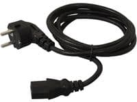 Power Cord 1.8m EU, Black three-pole