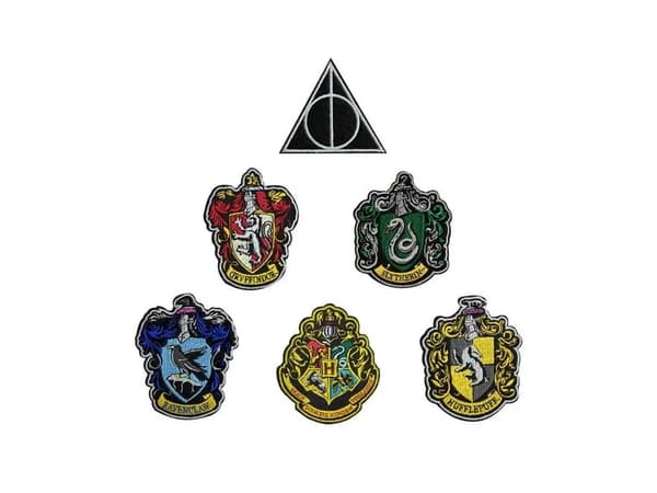 Harry Potter broderade emblem, 6 st