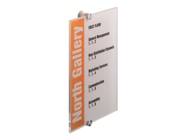 DURABLE CRYSTAL SIGN - Teckenhållare - dörrmonterad - för A4 - transparent