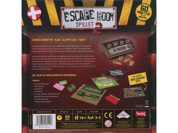 Escape Room 2 spill på dansk