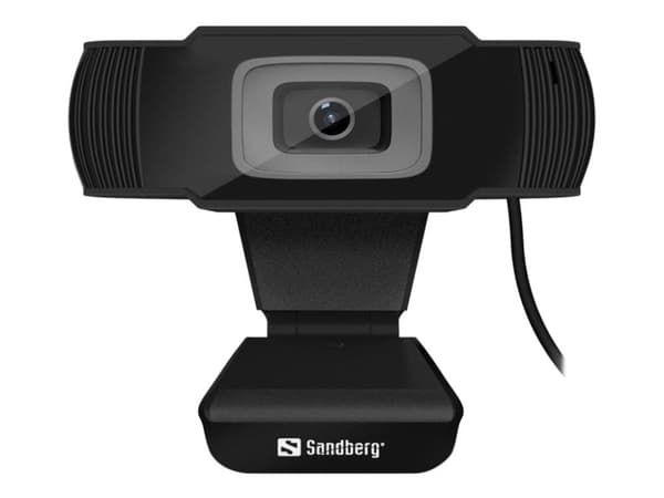 Sandberg USB Webcam - indbygget stereomikrofon - USB 2.0 - perfekt til onlinemøder