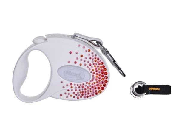 Flexi-hundkoppel Glam Splash Orient vit 3 m