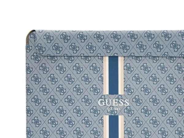 Guess 4G tryckta ränder laptopfodral 14" - blå