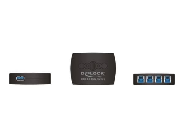 Delock USB 3.0 Sharing Switch 4 - 1 - USB-periferdelesvitsj - 4 x SuperSpeed USB 3.0 - stasjonær