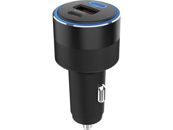 Sandberg Active - Strömadapter för bil - 130 Watt - 3 utdatakontakter (USB-C, USB)