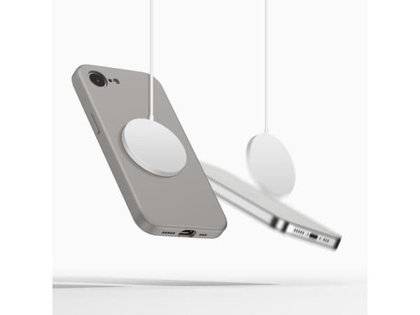 Tech-Protect silikondeksel med MagSafe for iPhone 16e/17e – grå