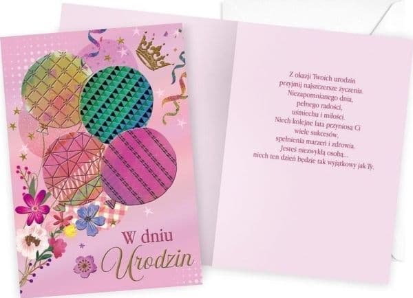 KUKARTKA Gratulasjonskort B6 bursdag