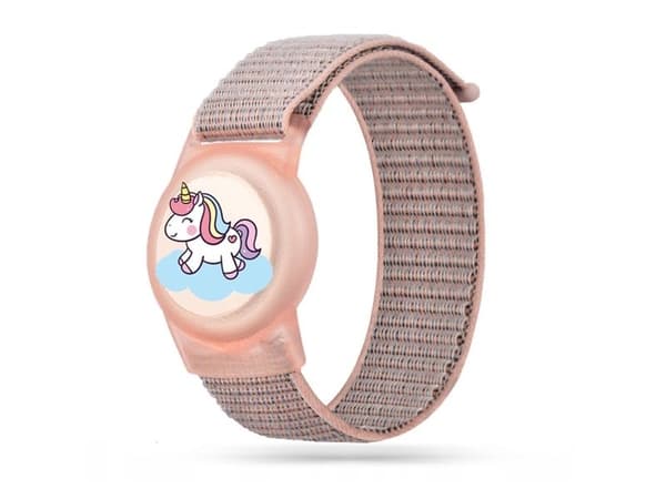 Tech-Protect nylontrekk/rem til Apple AirTag 1/2 - rosa