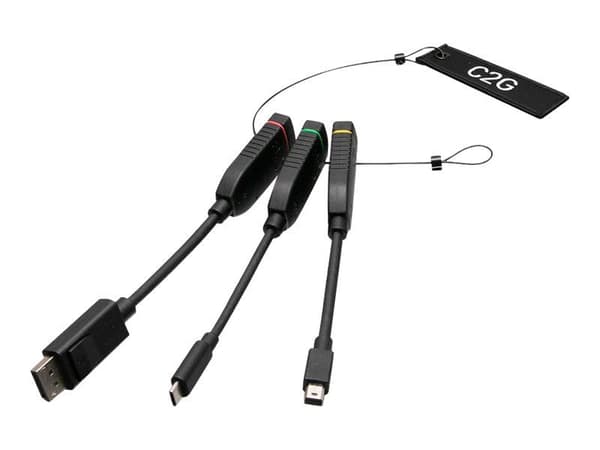 C2G C2G30028, HDMI, Mini DisplayPort, DisplayPort, USB-C, Musta