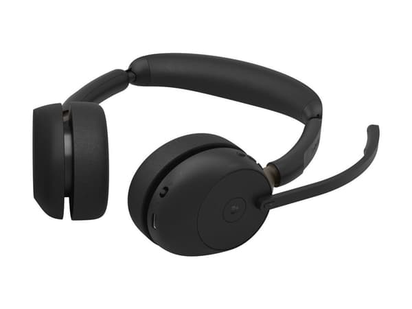 Jabra Evolve3 65 MS Stereo - Hodesett - on-ear - Bluetooth - trådløs, kablet - USB-C via Bluetooth-adapter, USB-C - Optimized for Microsoft Teams