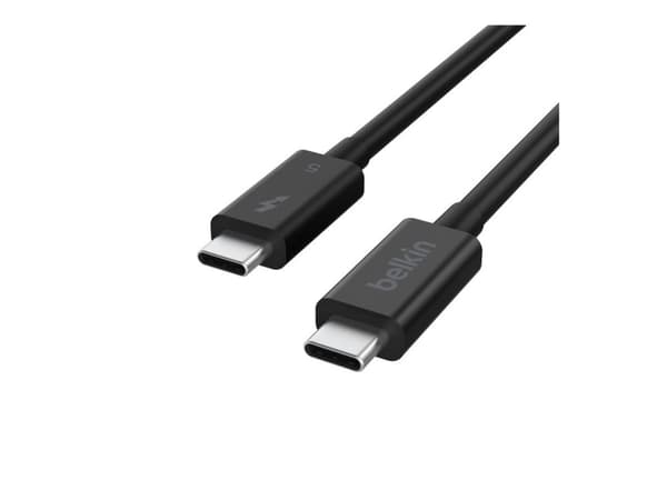 Belkin CONNECT - Thunderbolt-kabel - Thunderbolt 5 (hann) til Thunderbolt 5 (hann) - USB4 / Thunderbolt 3 / Thunderbolt 4 / Thunderbolt 5 / Display...