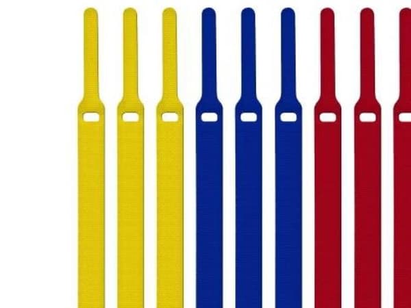 LTC BASIC STRAPS - Kabelfestebånd - 17 cm - blå, gul, rød (en pakke 10)