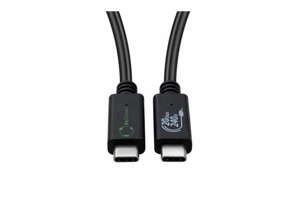 Microconnect ECO-USB3.2CC0.5, 0,5 m, USB C, USB C, USB 3.2 Gen 2x2, Sort