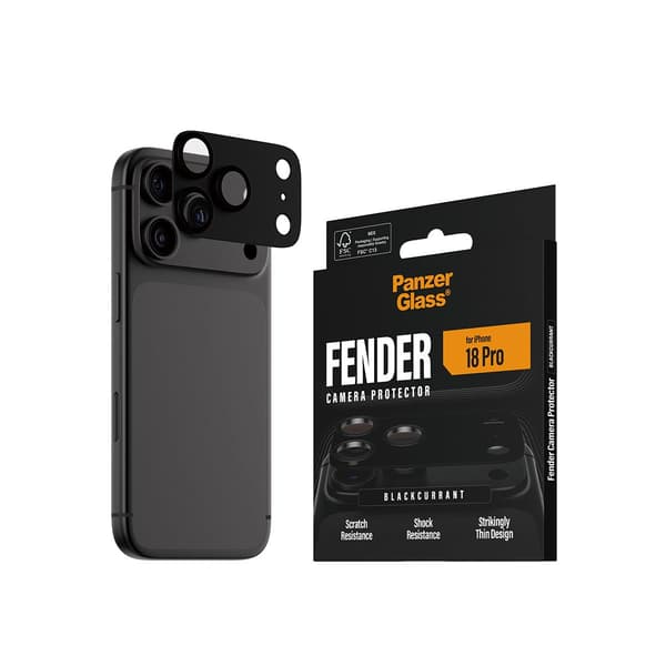 PanzerGlass Fender Camera Lens Protector Blackcurrant iPhone 18 Pro