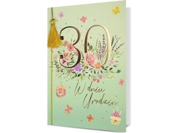 B6 födelsedagskort 30 år