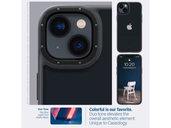 Caseology Skyfall-deksel til iPhone 14 Plus - Matt svart