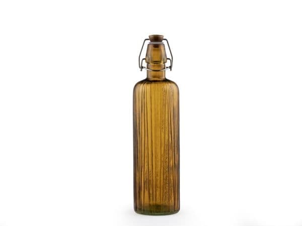BITZ Kusintha, 750 ml, Glas, Bärnsten, 6 styck, Fliplock, 8 cm