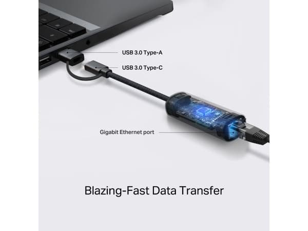 USB-adapter TP-Link UE310C USB-C til RJ-45 (sølv) (UE310C)