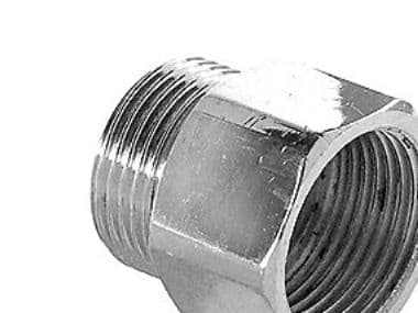 Spidsmuffe messing 1/2" x 3/8" forkromet