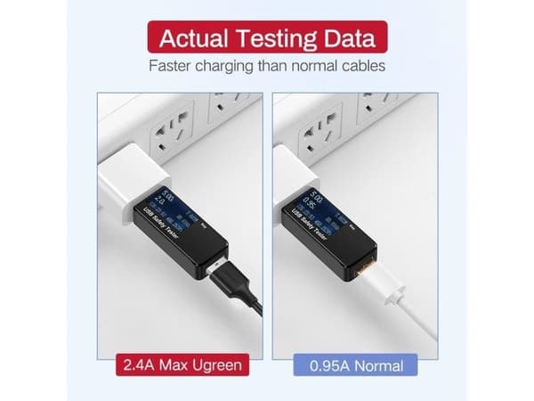 USB-kabel Ugreen USB-A til microUSB 0,5 m svart (60135)