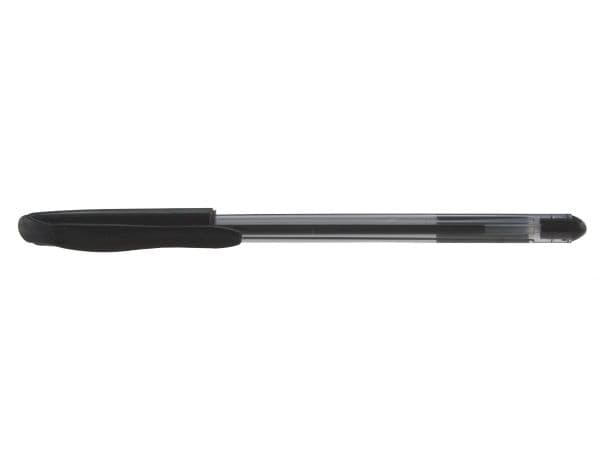 Kuglepen Generic 1.0 mm sort med hætte - (50 stk.)