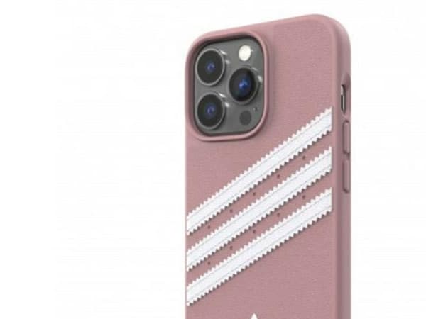 Adidas OR støpt PU-deksel til iPhone 13 Pro / iPhone 13 - rosa