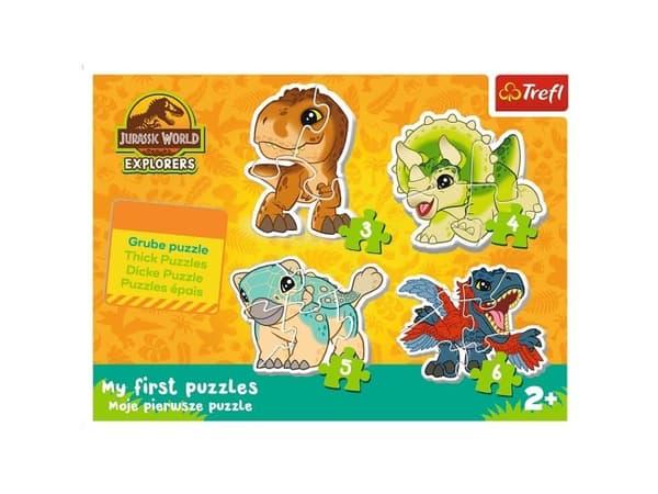Trefl 36138, 6 styck, Dinosaurier, 2 År