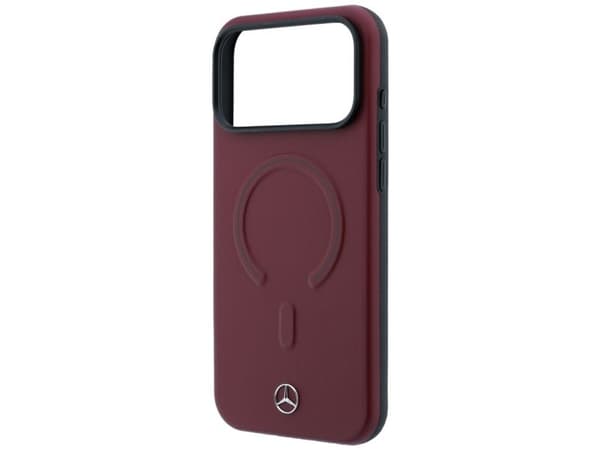 Mercedes Leather 3D MagSafe Case for iPhone 17 Pro Max - Navy Blue