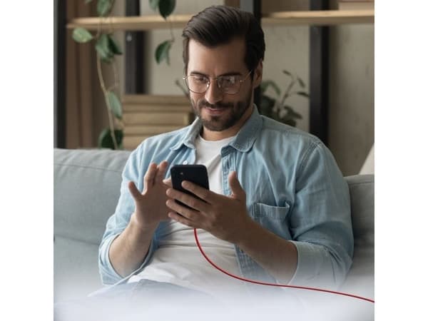 SBS TECABLETISSUETCCB, 1,5 m, USB C, USB C, USB 2.0, 0,48 Gbit/s, punainen