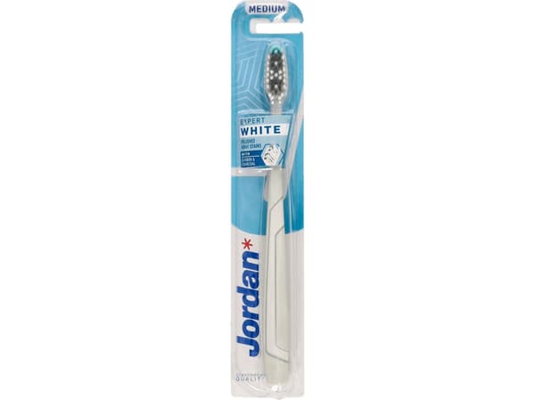 JORDAN Expert White tannbørste medium 1 stk.