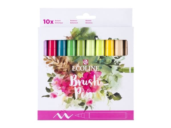 Ecoline Brush Pen-set Botanic | 10 färger