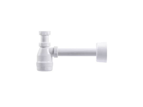 Vattenlåsset 5/4"–32 mm vit för väggmontering