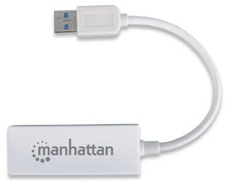 Manhattan 506847, Kabel, USB, Ethernet, 1000 Mbit/s, Vit