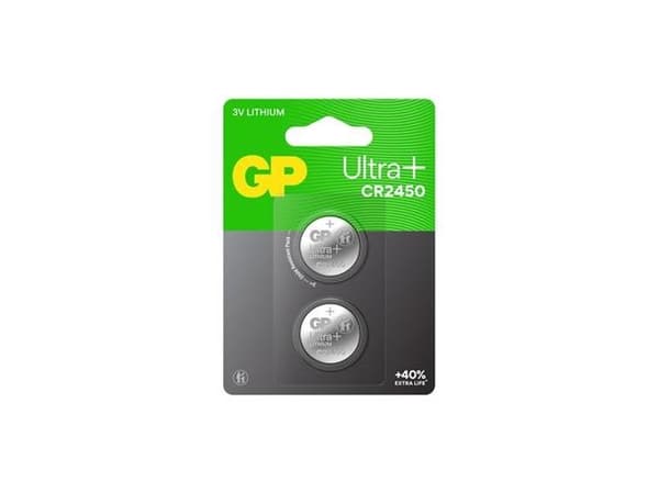 GP knapcelle, Lithium, CR2450, 2-pak