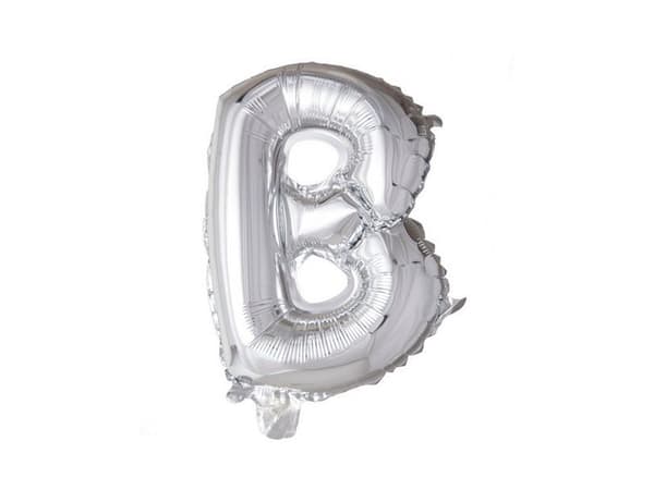 Folie ballon B, sølv 41 cm