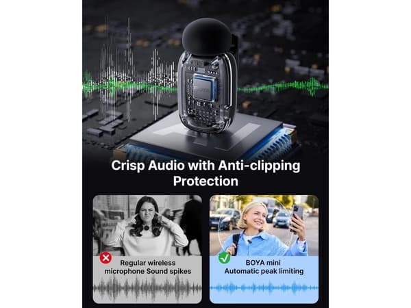 BOYA mini - Mikrofonsystem - Apple Lightning - svart