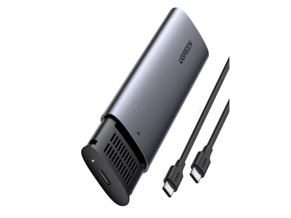 Ugreen 10902, SSD-kotelo, M.2, M.2, PCI Express, 10 Gbit/s, USB-liitettävyys, Harmaa