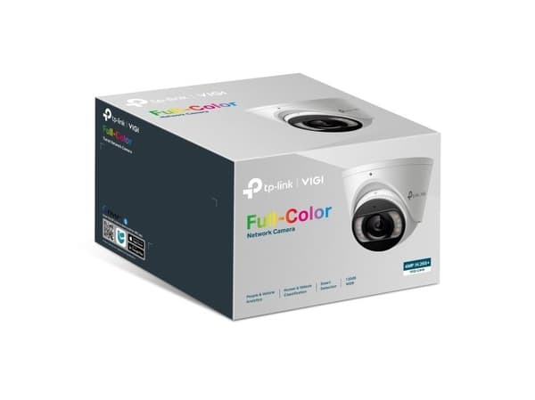 TP-Link VIGI C445, IP-säkerhetskamera, Inomhus & utomhus, Kabel, 120 dB, Innertak/vägg, Vit