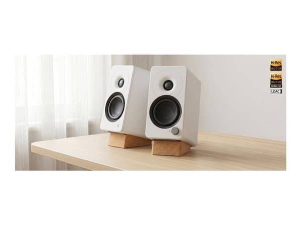 Creative XF1 - Högtalare - trådlös - Bluetooth - Appkontrollerad - 72 watt (Total) - 2-vägs - vit