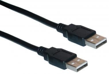 Kramer Electronics 1.8m USB 2.0, 1,8 m, USB A, USB A, USB 2.0, Hankjønn/hankjønn, Sort