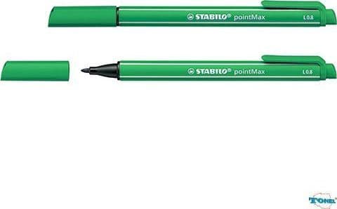 STABILO pointMax, Grön, Medium, Grön, Rund, Vattenbaserat bläck, Nylonfilt