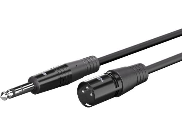 XLR-kaapeli – 6,35 mm:n jack-liitin, 2 m
