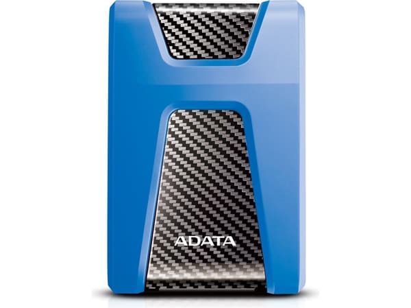 ADATA DashDrive Durable HD650 - Hårddisk - 2 TB - extern (portabel) - 2.5" - USB 3.1 - 256 bitars AES - blå