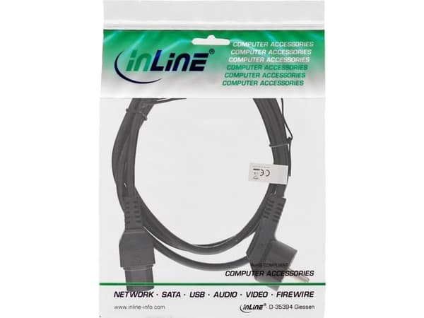 InLine 16810F, 5 m, Strömkontakt typ F, C15 coupler