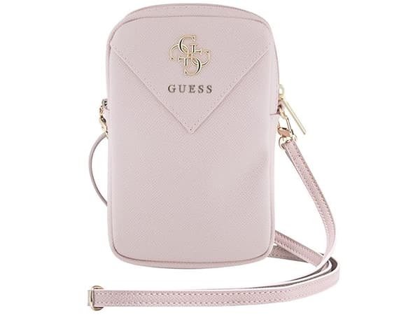 Guess Zip Triangle 4G-veske - rosa