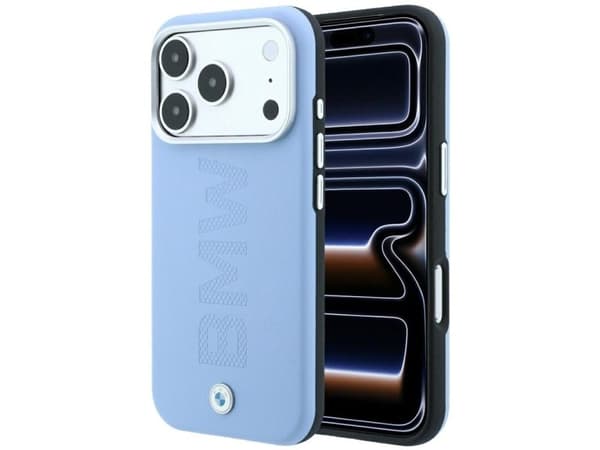 BMW Sign Centered Deboss MagSafe Case for iPhone 17 Pro / 18 Pro - Blue