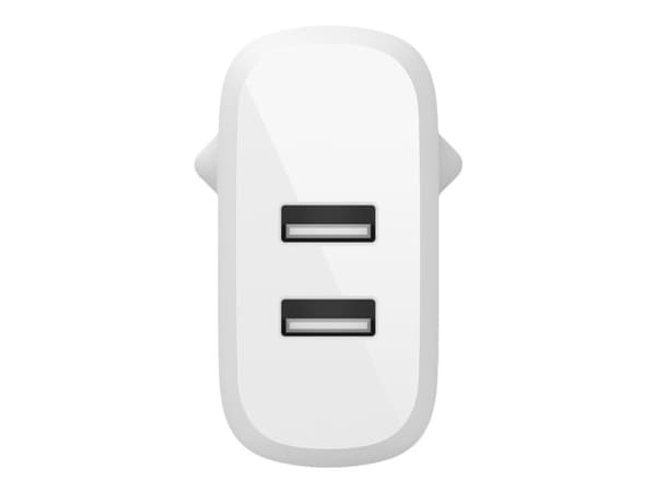Belkin BoostCharge - Strömadapter - 24 Watt - QC 3.0 - 2 utdatakontakter (USB) - vit