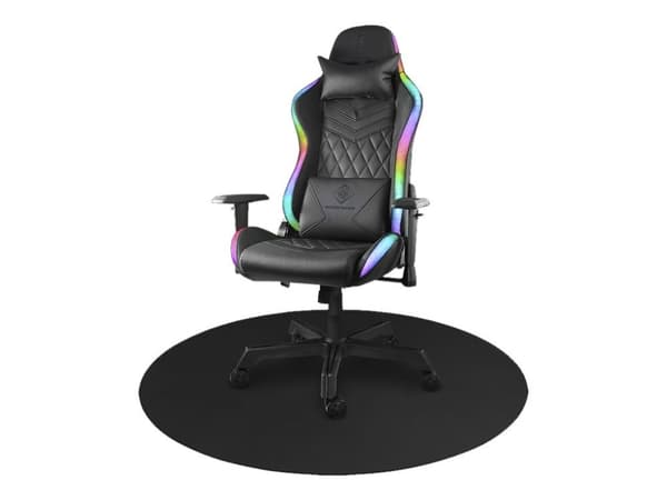 DELTACO DFP410 - Stolemåtte för spel - rund - 110 cm - sort